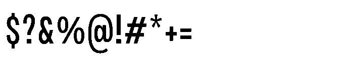 JHC Noda Condensed Semibold Font OTHER CHARS