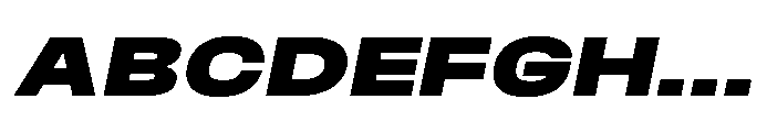 JHC Noda Expdanded Black Italic Font UPPERCASE
