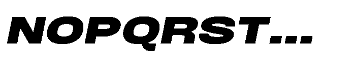 JHC Noda Expdanded Black Italic Font UPPERCASE