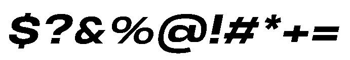 JHC Noda Expdanded Bold Italic Font OTHER CHARS