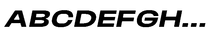 JHC Noda Expdanded Bold Italic Font UPPERCASE