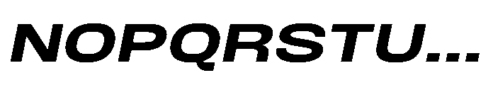 JHC Noda Expdanded Bold Italic Font UPPERCASE