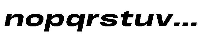 JHC Noda Expdanded Bold Italic Font LOWERCASE