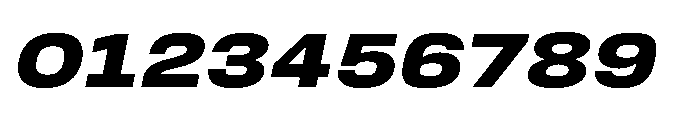 JHC Noda Expdanded Extrabold Italic Font OTHER CHARS