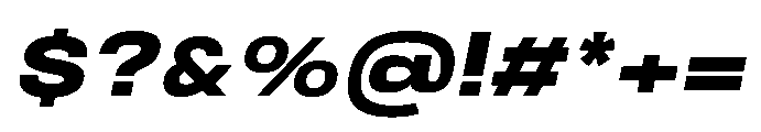 JHC Noda Expdanded Extrabold Italic Font OTHER CHARS