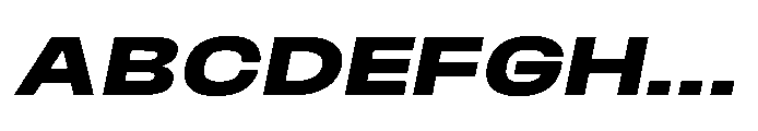JHC Noda Expdanded Extrabold Italic Font UPPERCASE