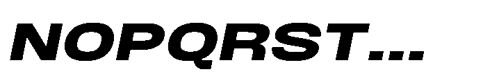 JHC Noda Expdanded Extrabold Italic Font UPPERCASE