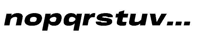 JHC Noda Expdanded Extrabold Italic Font LOWERCASE