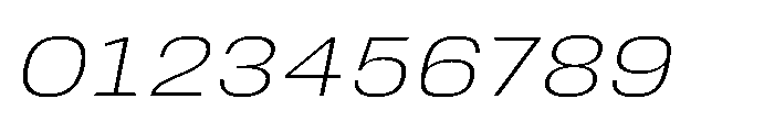 JHC Noda Expdanded Extralight Italic Font OTHER CHARS