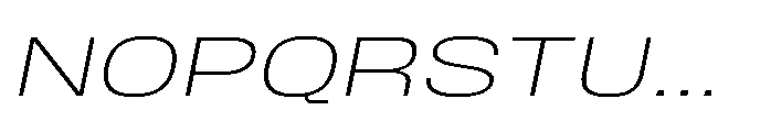 JHC Noda Expdanded Extralight Italic Font UPPERCASE