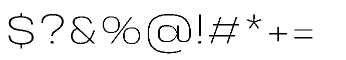 JHC Noda Expdanded Extralight Font OTHER CHARS