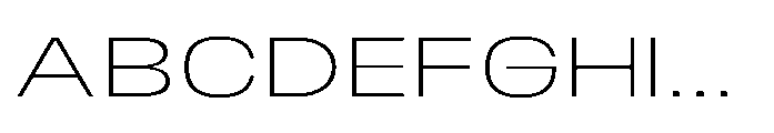 JHC Noda Expdanded Extralight Font UPPERCASE