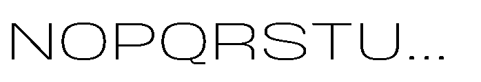 JHC Noda Expdanded Extralight Font UPPERCASE