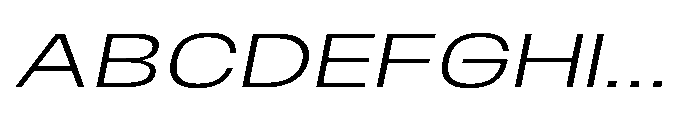 JHC Noda Expdanded Light Italic Font UPPERCASE