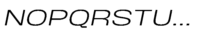 JHC Noda Expdanded Light Italic Font UPPERCASE