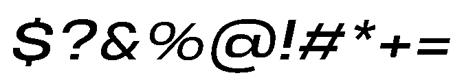 JHC Noda Expdanded Medium Italic Font OTHER CHARS