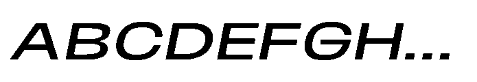 JHC Noda Expdanded Medium Italic Font UPPERCASE