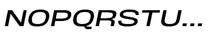 JHC Noda Expdanded Medium Italic Font UPPERCASE