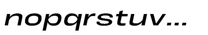 JHC Noda Expdanded Medium Italic Font LOWERCASE