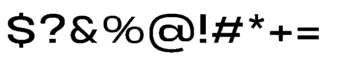 JHC Noda Expdanded Medium Font OTHER CHARS