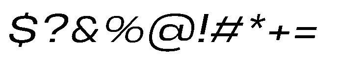 JHC Noda Expdanded Regular Italic Font OTHER CHARS