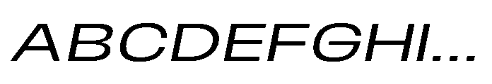 JHC Noda Expdanded Regular Italic Font UPPERCASE
