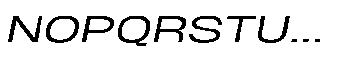 JHC Noda Expdanded Regular Italic Font UPPERCASE