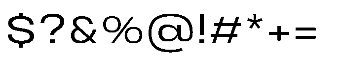 JHC Noda Expdanded Regular Font OTHER CHARS
