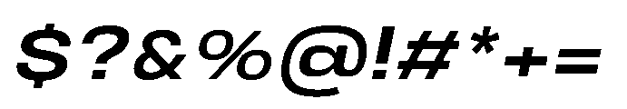 JHC Noda Expdanded Semibold Italic Font OTHER CHARS