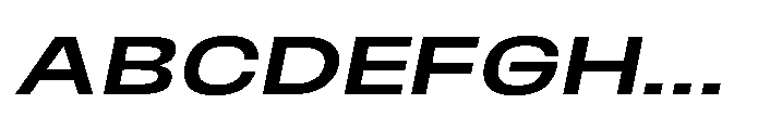 JHC Noda Expdanded Semibold Italic Font UPPERCASE