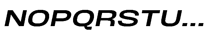 JHC Noda Expdanded Semibold Italic Font UPPERCASE