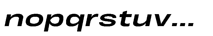 JHC Noda Expdanded Semibold Italic Font LOWERCASE