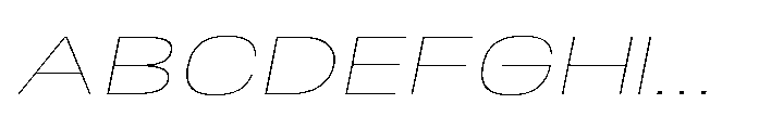 JHC Noda Expdanded Thin Italic Font UPPERCASE