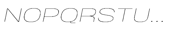 JHC Noda Expdanded Thin Italic Font UPPERCASE