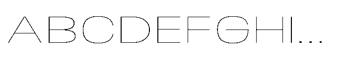 JHC Noda Expdanded Thin Font UPPERCASE