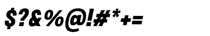 JHC Noda Narrow Black Italic Font OTHER CHARS