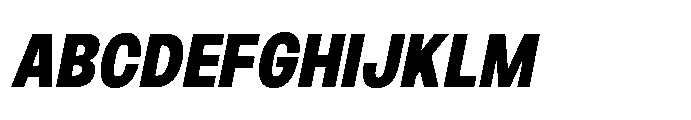 JHC Noda Narrow Black Italic Font UPPERCASE