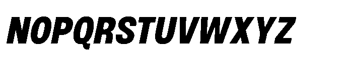 JHC Noda Narrow Black Italic Font UPPERCASE