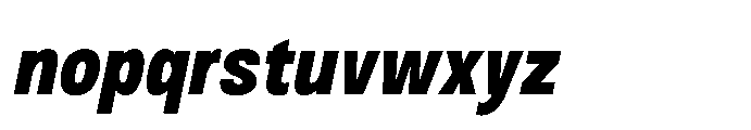 JHC Noda Narrow Black Italic Font LOWERCASE