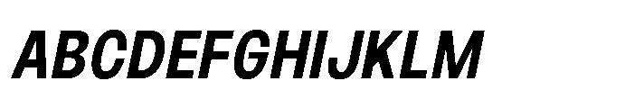 JHC Noda Narrow Bold Italic Font UPPERCASE