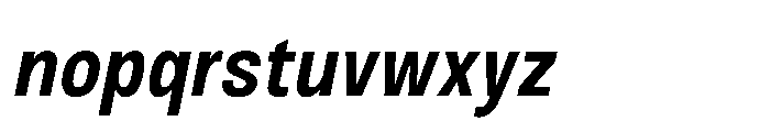 JHC Noda Narrow Bold Italic Font LOWERCASE