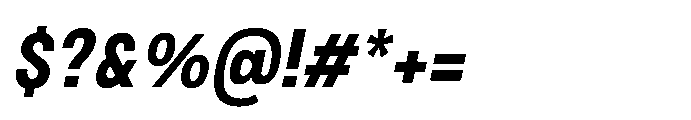 JHC Noda Narrow Extrabold Italic Font OTHER CHARS