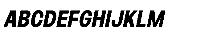 JHC Noda Narrow Extrabold Italic Font UPPERCASE