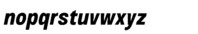 JHC Noda Narrow Extrabold Italic Font LOWERCASE