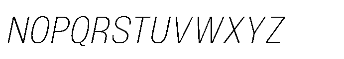 JHC Noda Narrow Extralight Italic Font UPPERCASE