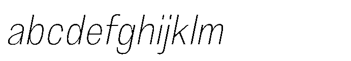 JHC Noda Narrow Extralight Italic FONT