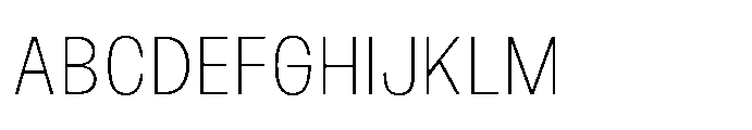 JHC Noda Narrow Extralight Font UPPERCASE