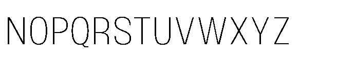 JHC Noda Narrow Extralight Font UPPERCASE