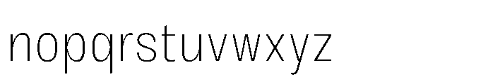 JHC Noda Narrow Extralight Font LOWERCASE