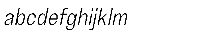 JHC Noda Narrow Light Italic FONT